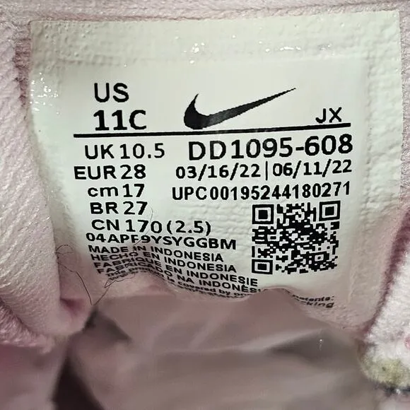 NIKE Girls Revolution 6 Stay-Put Closure Casual Sneakers Dd1095-608 Size 11C