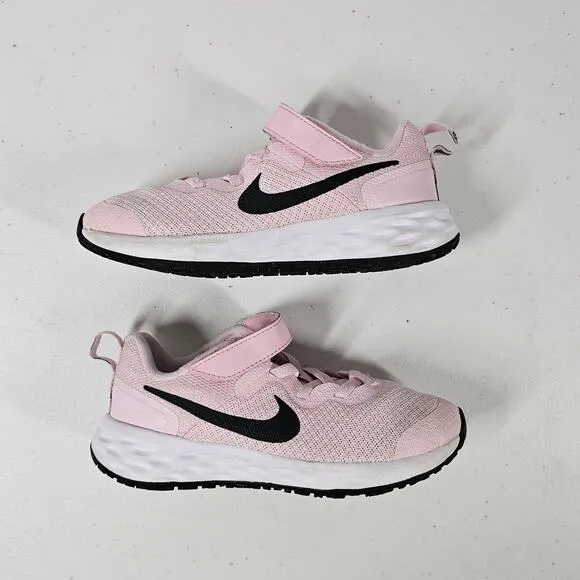 NIKE Girls Revolution 6 Stay-Put Closure Casual Sneakers Dd1095-608 Size 11C