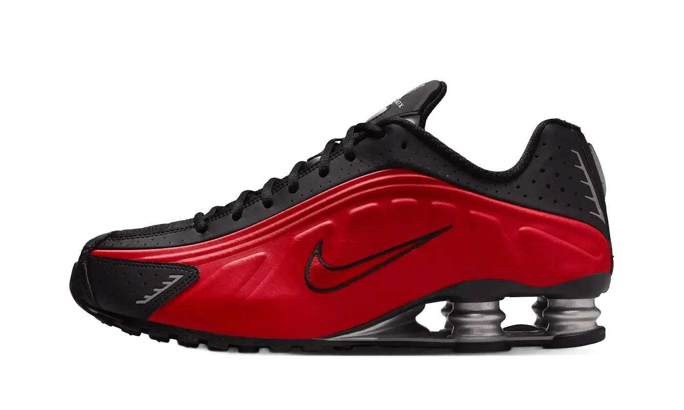 Nike Shox R4 University Red Black Metallic Silver
