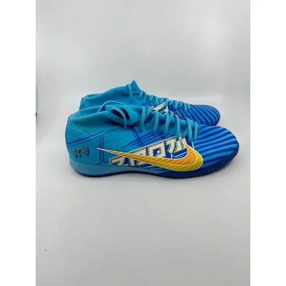 Nike Zoom Mercurial Superfly 9 KM IC Soccer Shoes Blue DO9346-400 Men's Size 11