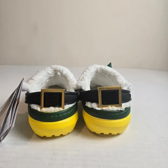 NWT Buddy the Elf X Crocs Size C12 Classic Clogs Faux Fur 209377-7C1 Christmas