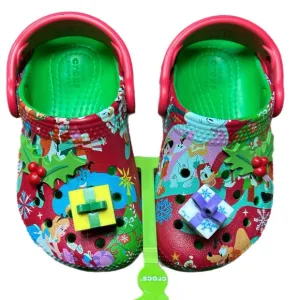 NWT Disney Mickey Mouse &amp; Friends Crocs Christmas Holiday Clogs Kids Size c7