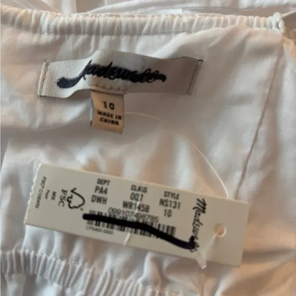 NWT - Embroidered Tank Midi Dress in Poplin - Size 10