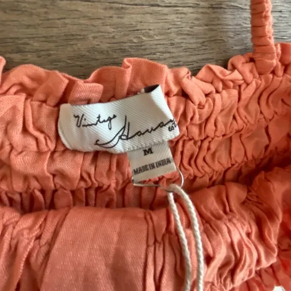 NWT VICI Vintage Havana Rosetta Smocked Frayed Hem Mini Cowgirl Festival Dress