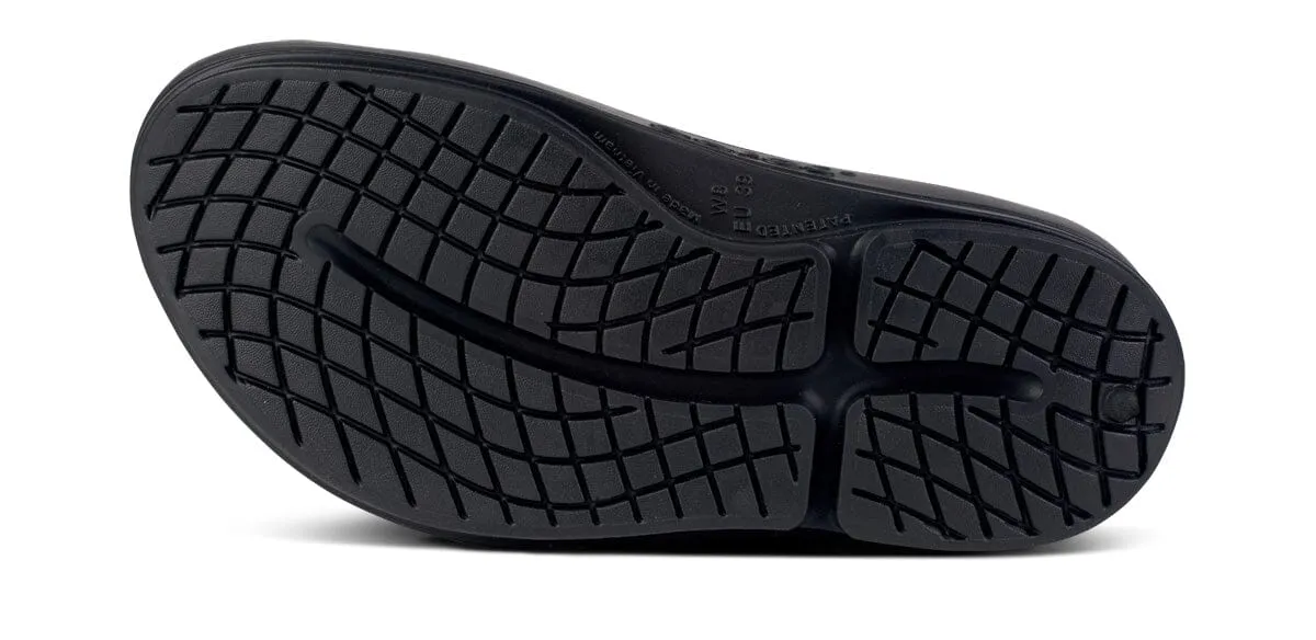 OOFOS Women's OOmega OOahh Sandal - Black