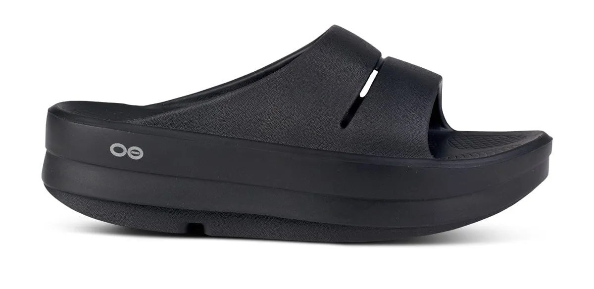 OOFOS Women's OOmega OOahh Sandal - Black