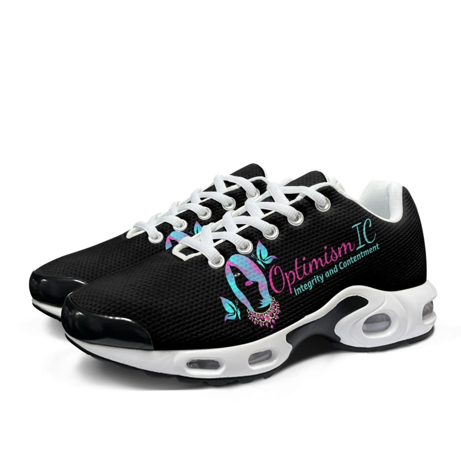 OptimismIC Integrity and Contentment Sneakers $60 at Optimismic Wigs and Gifts