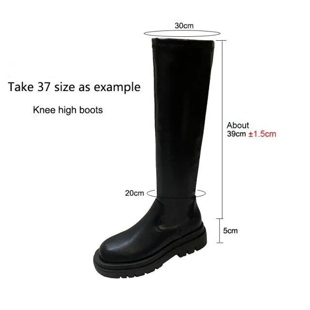 Platform Thigh High Boots Winter