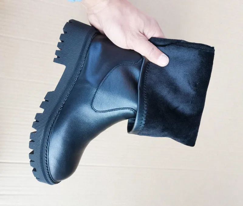 Platform Thigh High Boots Winter