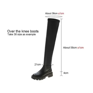 Platform Thigh High Boots Winter