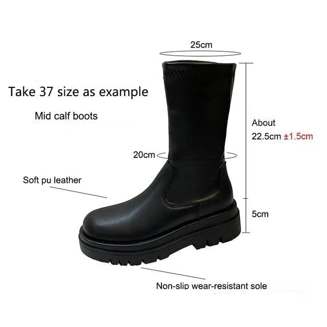 Platform Thigh High Boots Winter