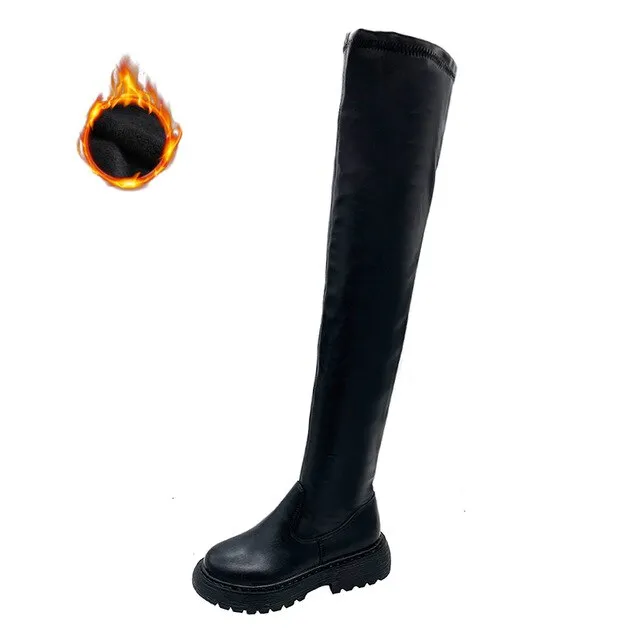 Platform Thigh High Boots Winter