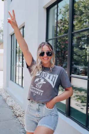 "Smooth As Tennessee Whiskey" Graphic Tee - Charcoal