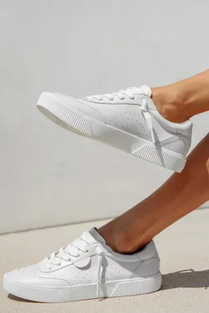 Reef Lay Day Seas Leather Sneakers for Women in White | CJ5179