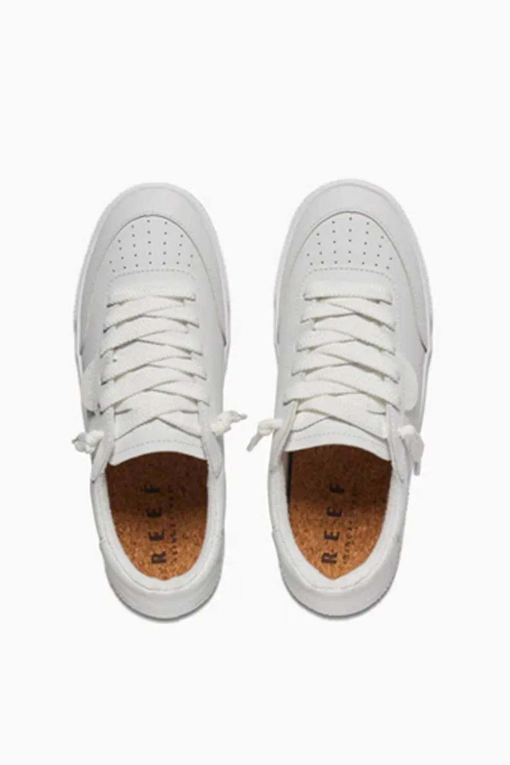 Reef Lay Day Seas Leather Sneakers for Women in White | CJ5179