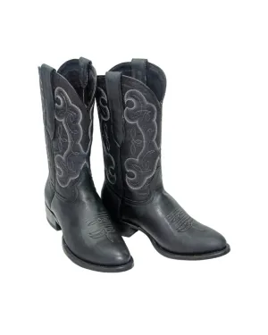 REPARO TX Men’s Liga Black Western Boots Black Top
