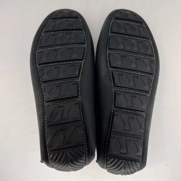 Rocawear Mens Laker Black Faux Leather Comfort Classics Slip On Size 10 Loafers