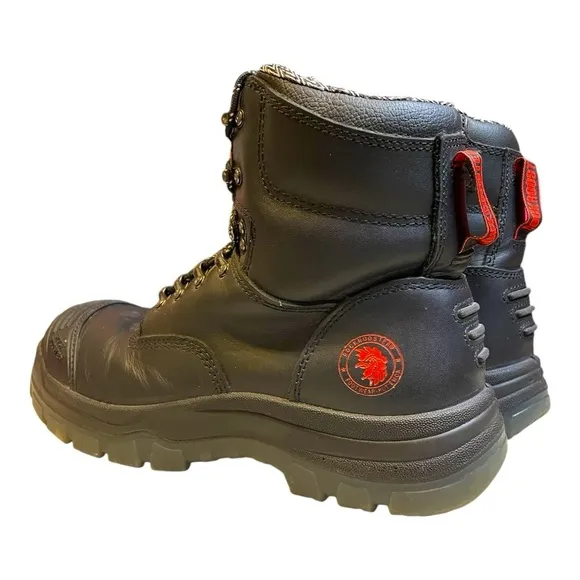 ROCKROOSTER Kimberly/Kensington Black Leather Steel Toe Work Boots Size 12