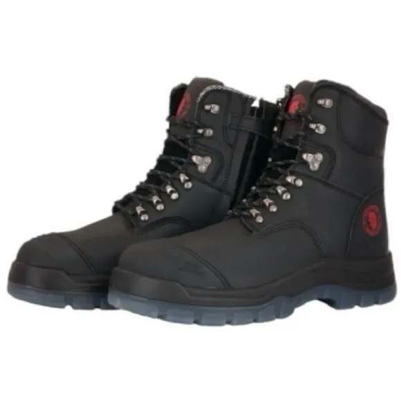 ROCKROOSTER Kimberly/Kensington Black Leather Steel Toe Work Boots Size 12