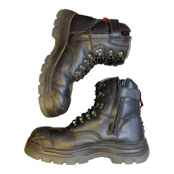 ROCKROOSTER Kimberly/Kensington Black Leather Steel Toe Work Boots Size 12