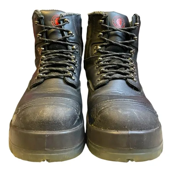 ROCKROOSTER Kimberly/Kensington Black Leather Steel Toe Work Boots Size 12