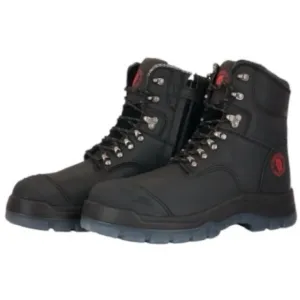 ROCKROOSTER Kimberly/Kensington Black Leather Steel Toe Work Boots Size 12