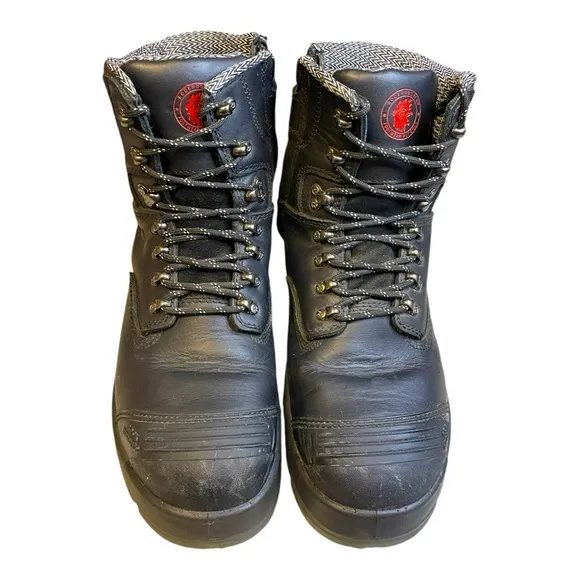 ROCKROOSTER Kimberly/Kensington Black Leather Steel Toe Work Boots Size 12