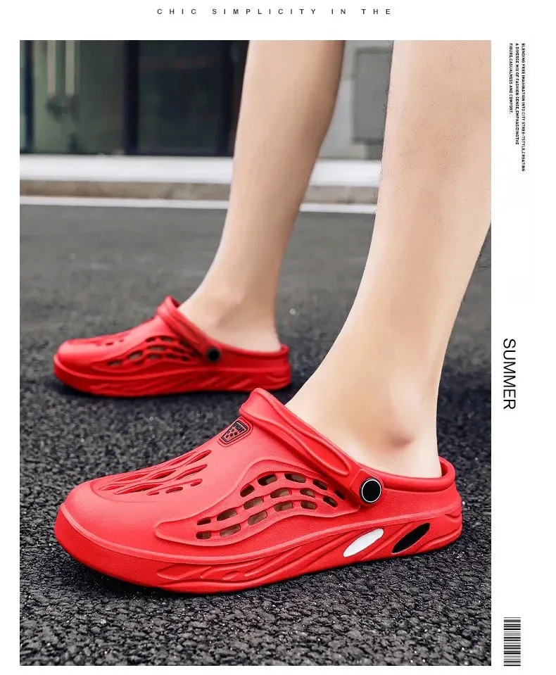 Sandales de plage été 2024 / Summer Quick Dry Flat Classical Men Women Clogs Plus Size 36-49