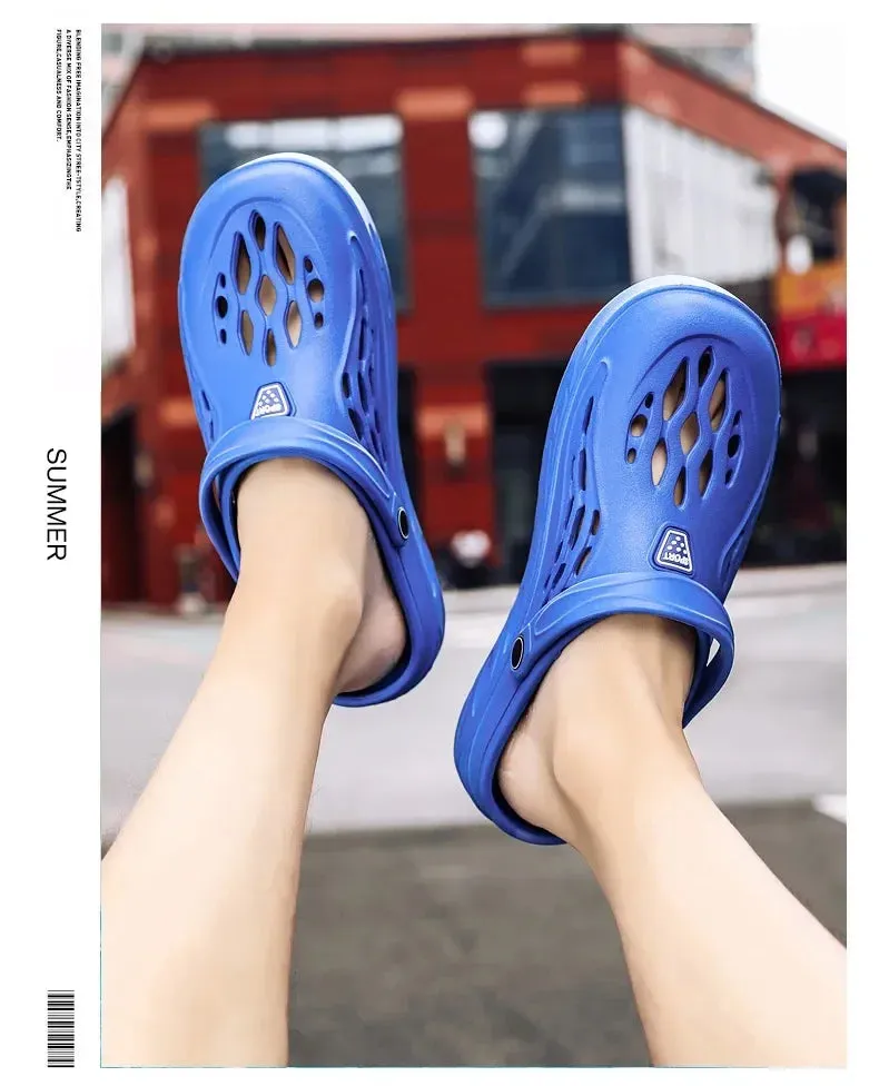 Sandales de plage été 2024 / Summer Quick Dry Flat Classical Men Women Clogs Plus Size 36-49