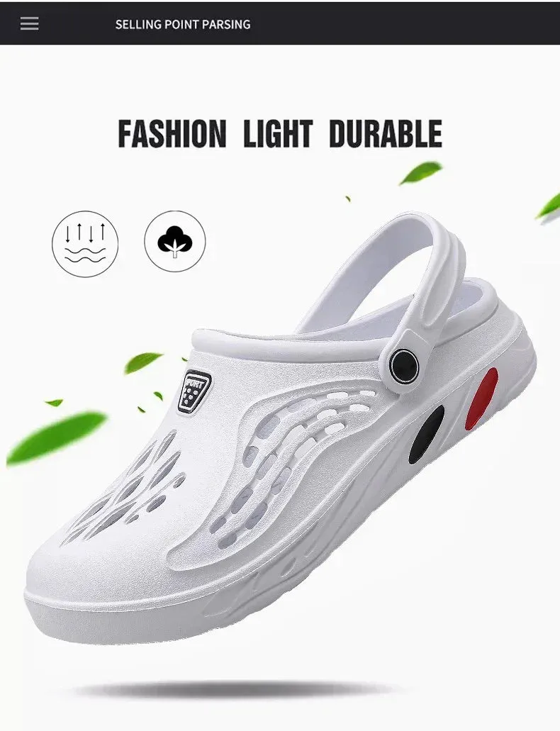 Sandales de plage été 2024 / Summer Quick Dry Flat Classical Men Women Clogs Plus Size 36-49