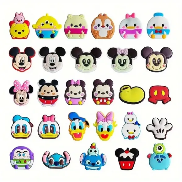 Shoe Charms, 28 pcs, Crocs, Disney, NEW, Unisex