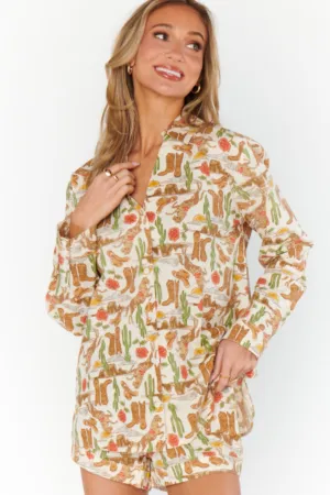 Show Me Your Mumu: Early Riser PJ Set in Rodeo Escape