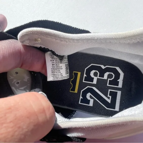 Size 5Y (GS) - Nike LeBron 18 Low Black White Gum