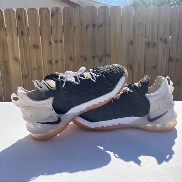 Size 5Y (GS) - Nike LeBron 18 Low Black White Gum
