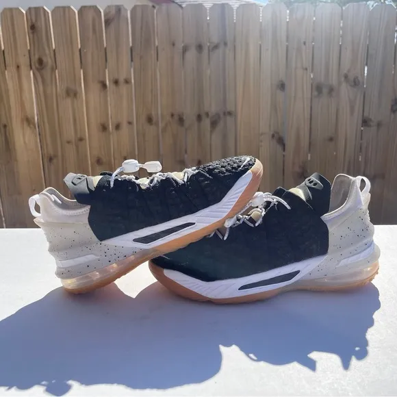 Size 5Y (GS) - Nike LeBron 18 Low Black White Gum