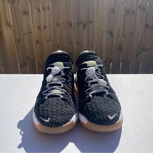Size 5Y (GS) - Nike LeBron 18 Low Black White Gum