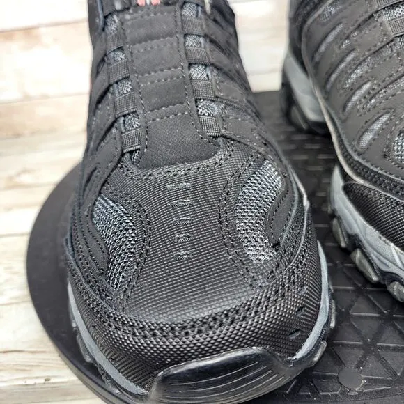Skechers After Burn Men's Size 8 Black Slip On Athletic Shoes