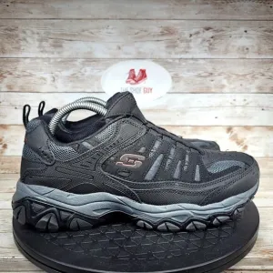 Skechers After Burn Men's Size 8 Black Slip On Athletic Shoes