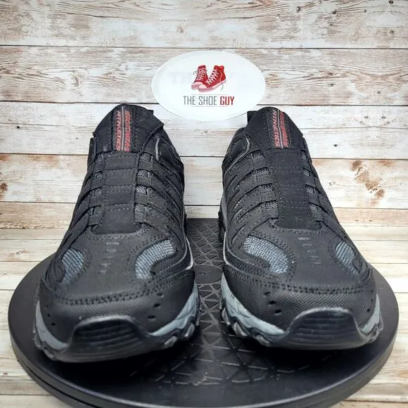Skechers After Burn Men's Size 8 Black Slip On Athletic Shoes