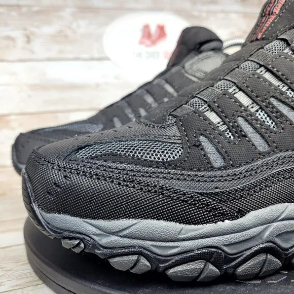 Skechers After Burn Men's Size 8 Black Slip On Athletic Shoes