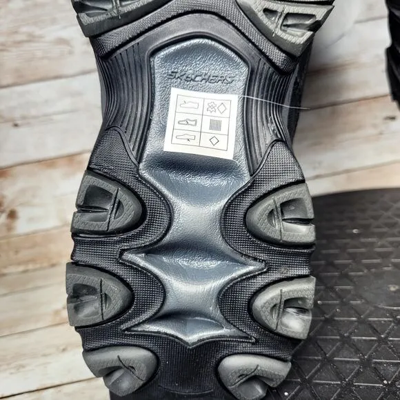 Skechers After Burn Men's Size 8 Black Slip On Athletic Shoes