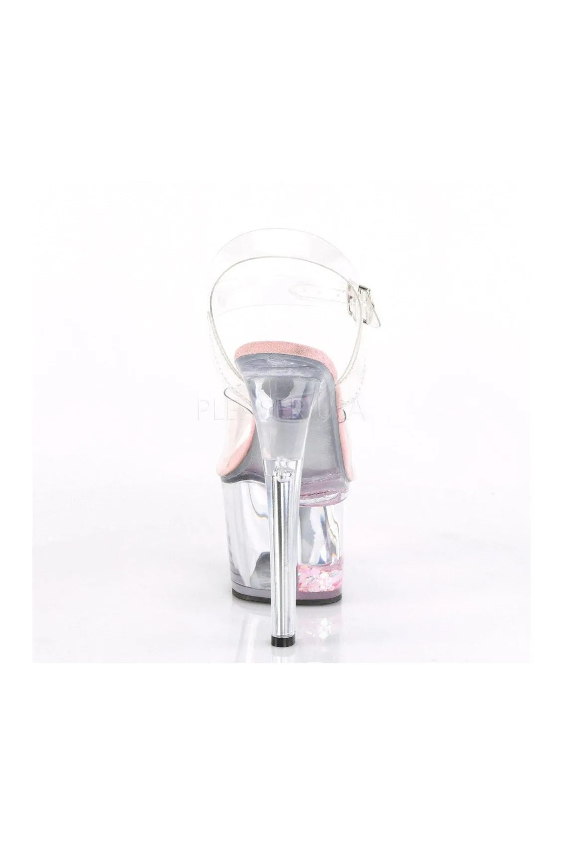 SKY-308WHG Platform Sandal | Clear Vinyl