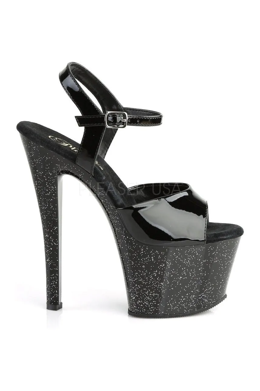 SKY-309MG Platform Sandal  | Black Patent