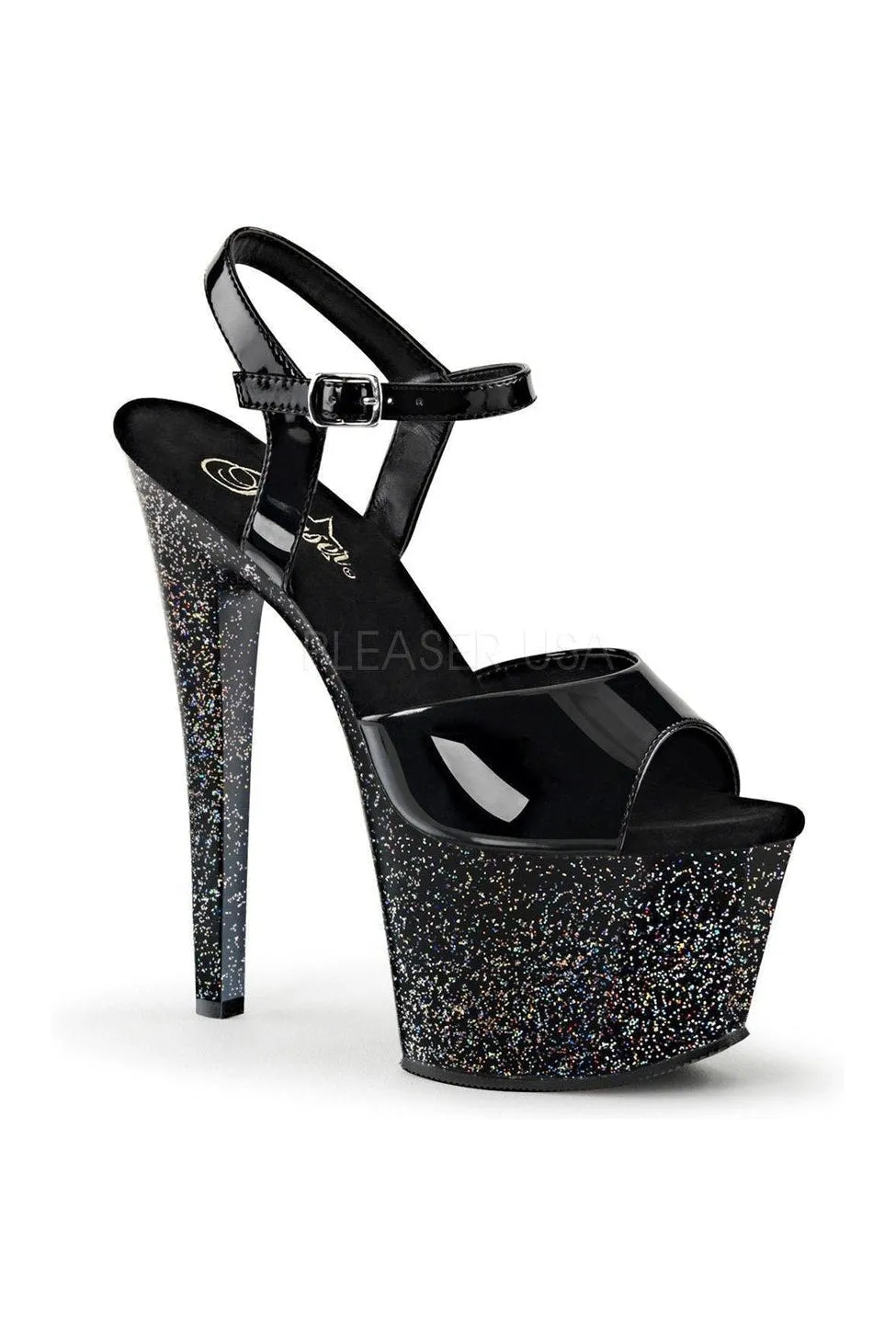 SKY-309MG Platform Sandal  | Black Patent