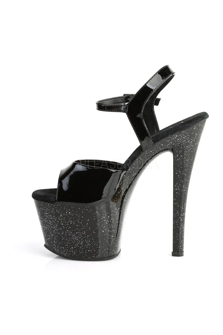 SKY-309MG Platform Sandal  | Black Patent