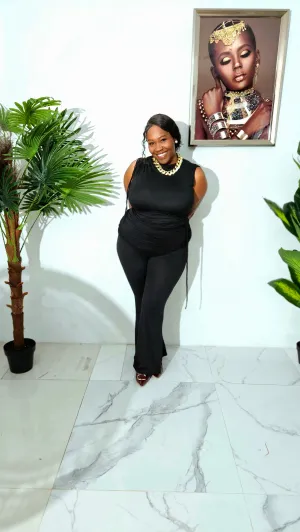 Sleek Motion Pants Set || Black