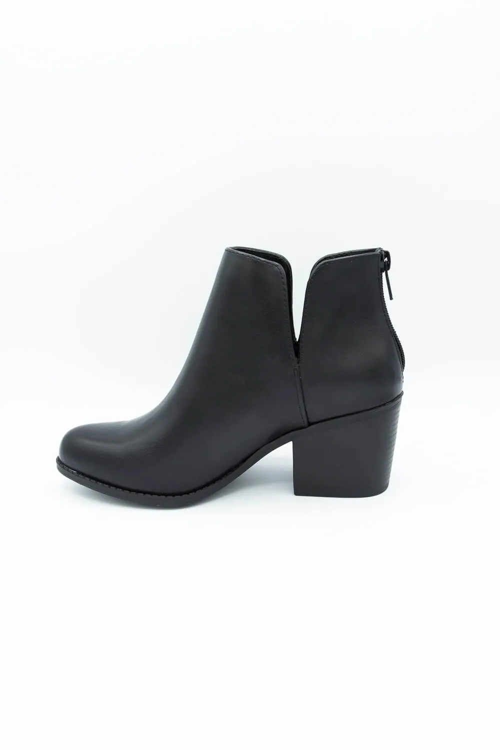 Soda Inbound Split Booties for Women in Black | INBOUND-S BLACK