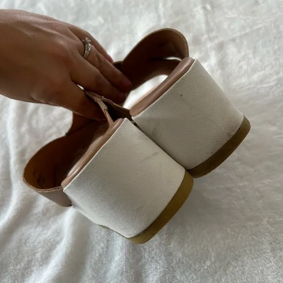 Sorel Cameron Flatform Mule in Tan/White