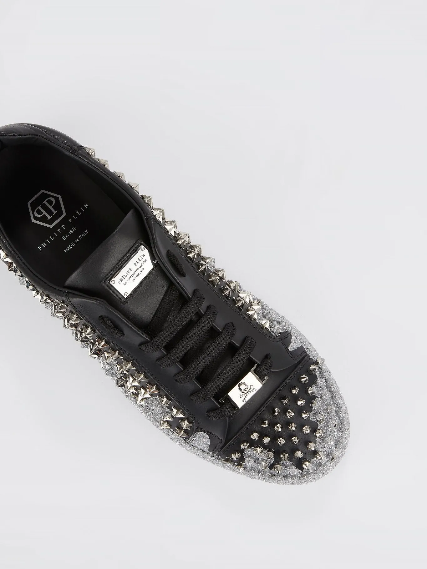 Start Studded Glitter Grey Sneakers