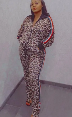 Striped Leopard Tracksuit